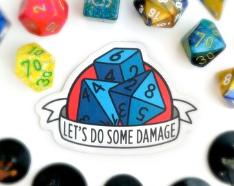 Dungeons and Dragons sticker, tabletop gaming sticker, geeky sticker, nerdy sticker, roleplaying game sticker, dice sticker, gaming sticker