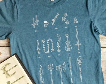 Damage Dealer Shirt, Dungeons and Dragons shirt, D&D weapons shirt - Geeky shirt, DnD gift