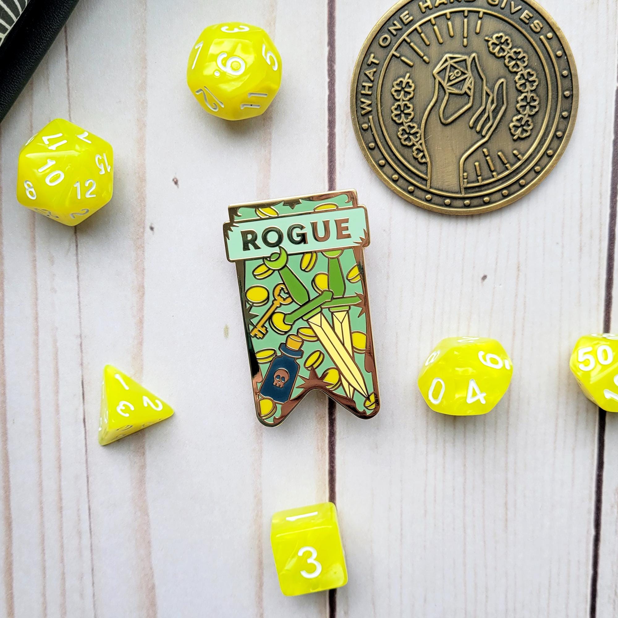 Rogue Banner Enamel Pin: Dungeons and Dragons Thief Pin - Etsy