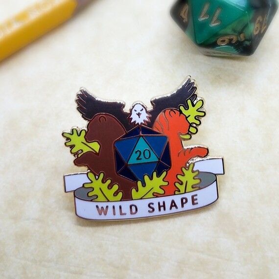 Dungeons And Dragons Wild Shape Pin Druid Dnd Enamel Pin Etsy