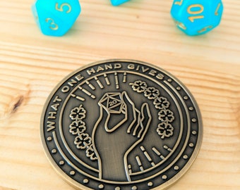What One Hand Gives Coin, Dungeons and Dragons Coin, DnD Coin
