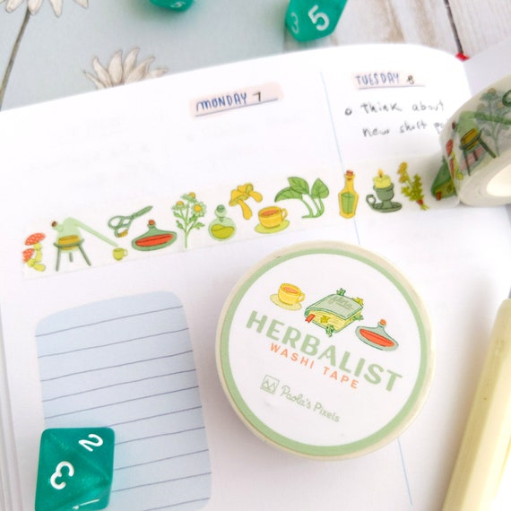 Herbalist Washi Tape, Dungeons and Dragons Journaling Tape