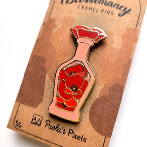 Red Poppy Potion Enamel Pin, Dungeons and Dragons Enamel Pin, DnD Alchemist Pin