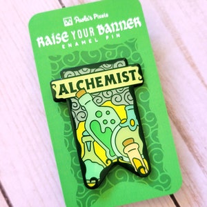 Alchemist Banner Enamel Pin, Dungeons and Dragons Enamel Pin, Potion pin