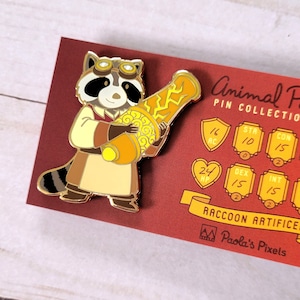 Raccoon Artificer Enamel Pin, Dungeons and Dragons Enamel Pin, DnD Artificer  Pin