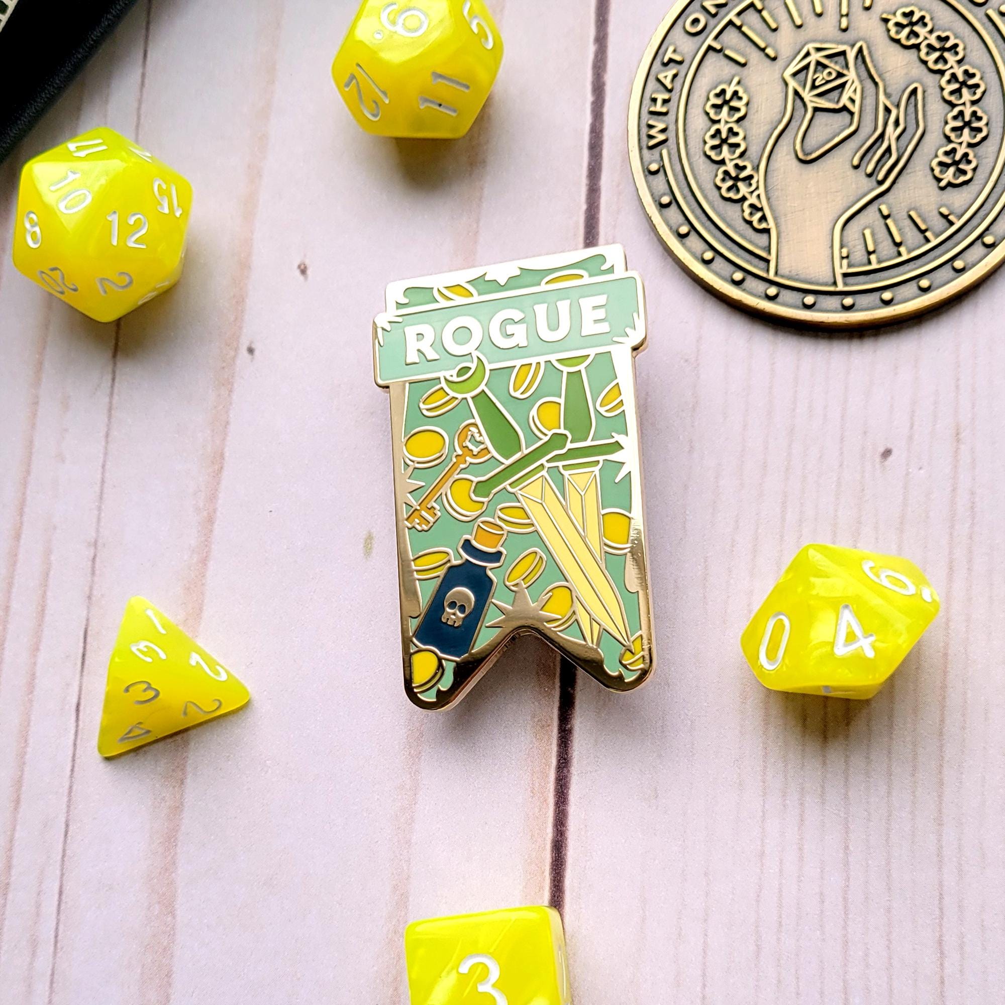 Rogue Banner Enamel Pin: Dungeons and Dragons Thief Pin - Etsy