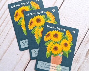 Arcane Signet Proxy, Magic The Gathering Sunflower Art Card