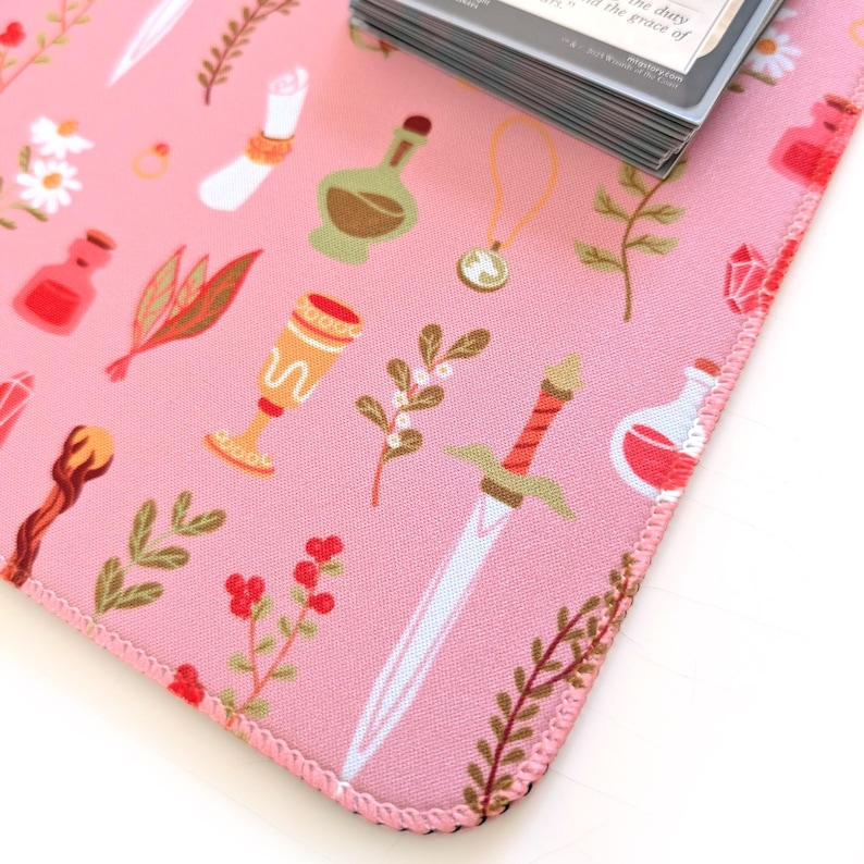 Spellcaster Playmat, Cute MTG Playmat, Pink Magic The Gathering Playmat image 2