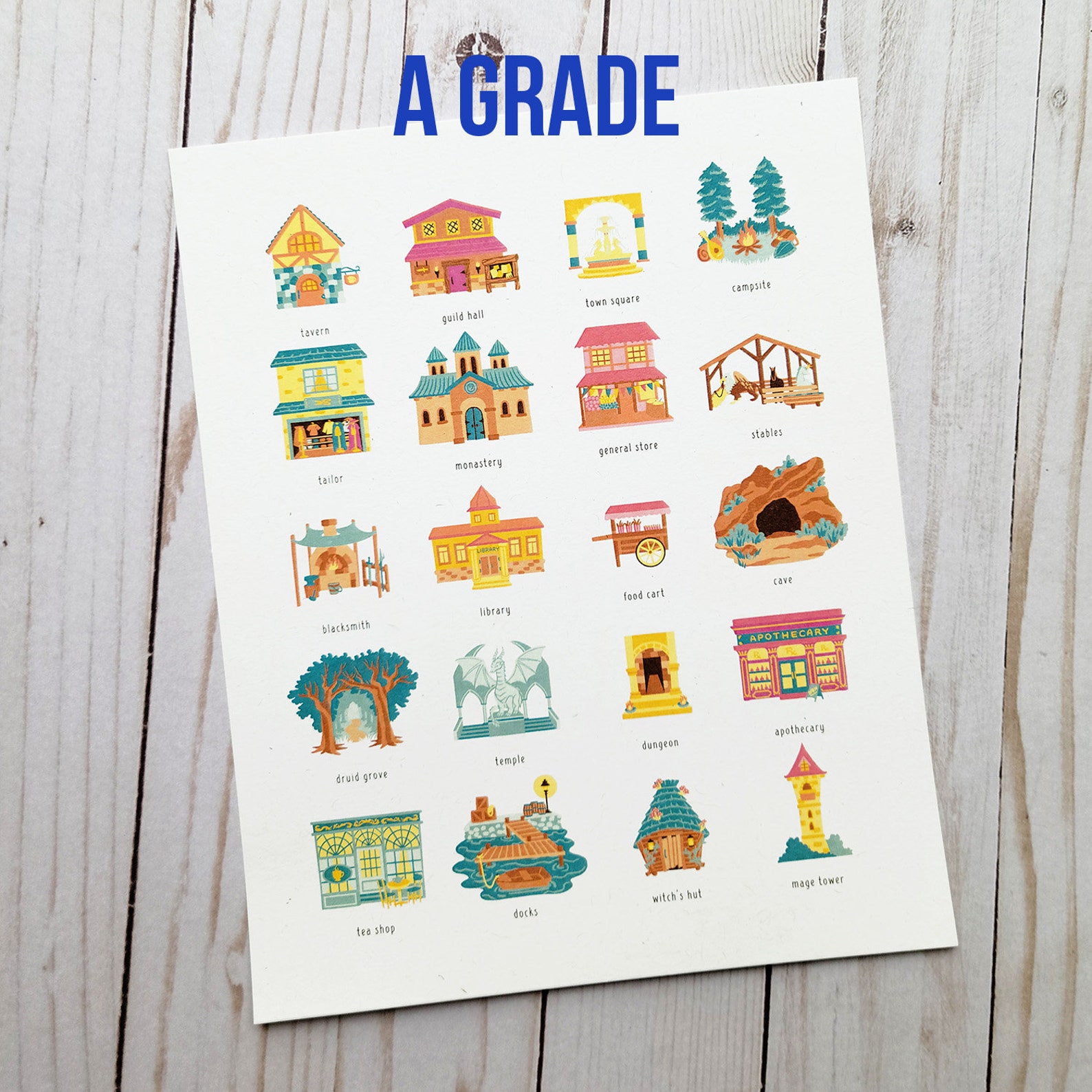 World Building Print Dungeons and Dragons Art Print Cute D&amp;D - Etsy