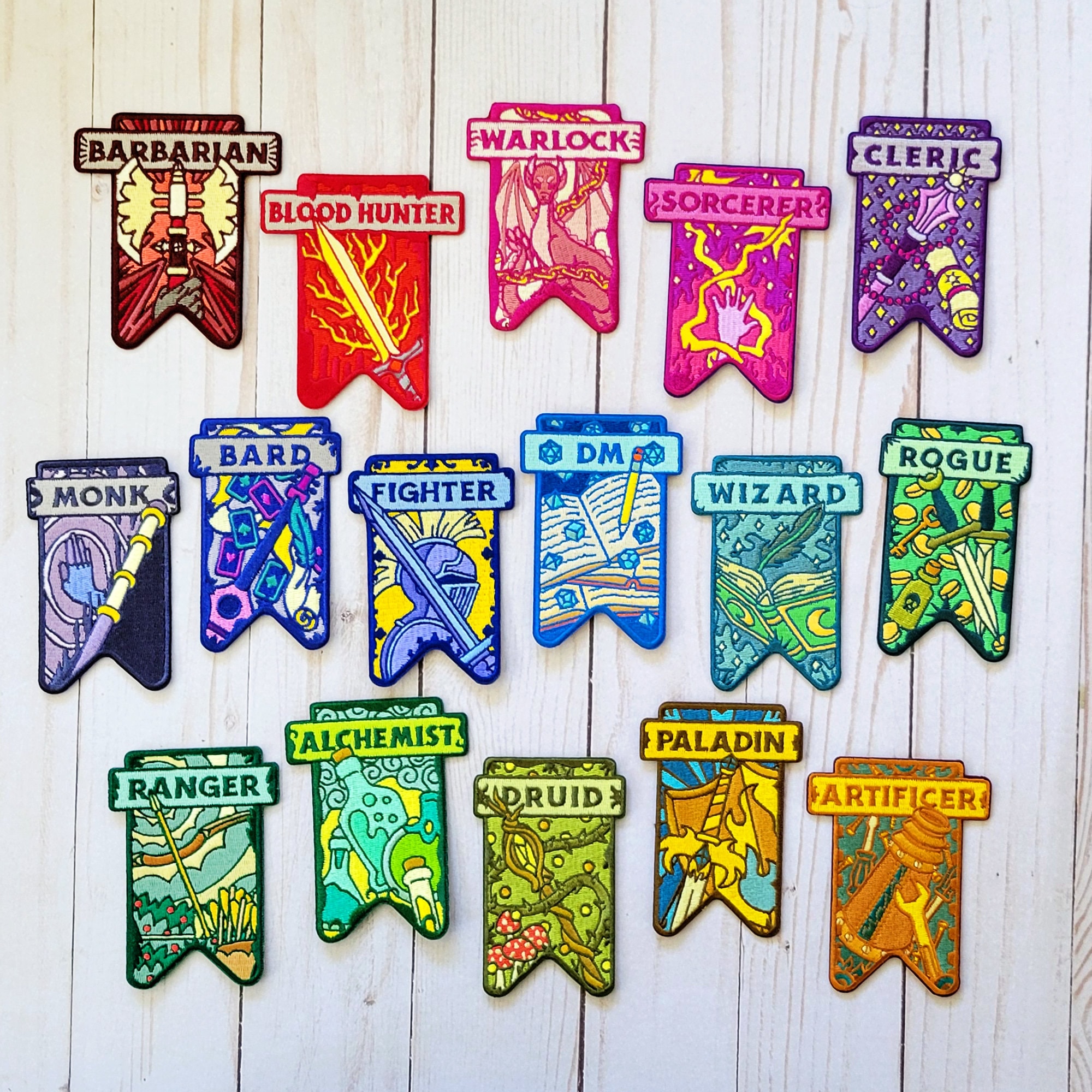 Raise Your Banner Patch Collection, Dungeons and Dragons patches