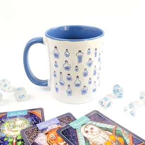 Blue Mana Potions Mug, Dungeons and Dragons mug, Dungeon Master Gift