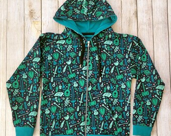トップス archive MIDAS crocodile zip up hoodies Lars Amadeus Men's Regular Fit Solid Color Short Sleeves