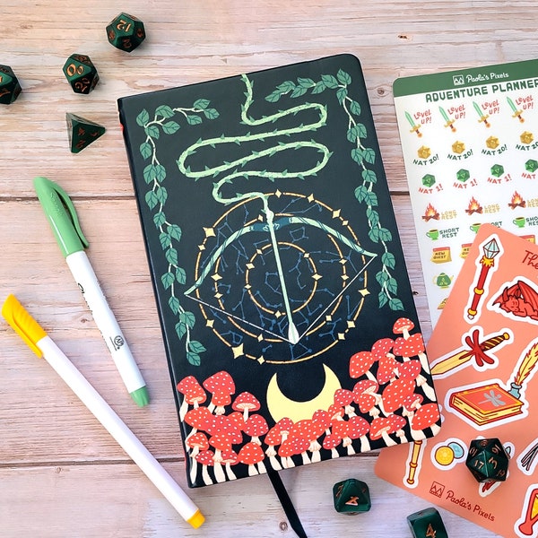 Dark Forest Dot Grid Journal - Dotted Paper Notebook - Dungeons and Dragons Writing Journal