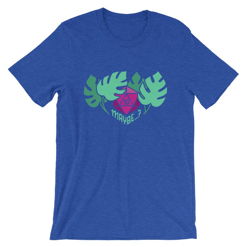 ¿Quizás...? Camiseta de Dungeons and Dragons, camiseta de D20 Heather True Royal