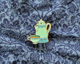 Kettle and Cup Mini Pin, Dungeons and Dragons Mini Pin, D&D Wizard Enamel Pin