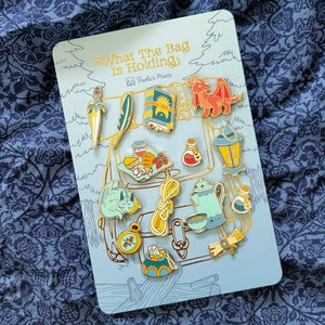 What The Bag Is Holding Minipin-collectie, Dungeons and Dragons-minipin, D&D Wizard-emaillepin