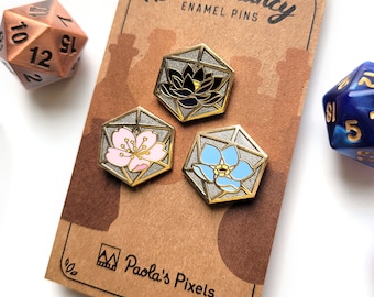 Blossomancy Mini Pins Enamel Pin, Dungeons and Dragons Enamel Pin, DnD Alchemist Pin