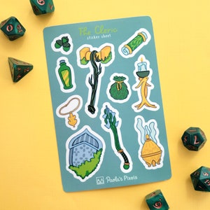 The Cleric Sticker Sheet, Dungeons and Dragons sticker sheet, DnD Stickers