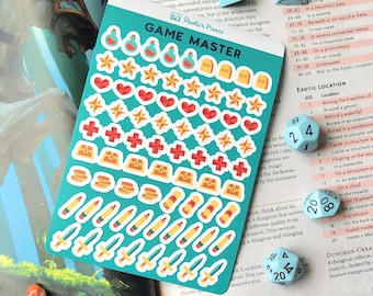 Game Master Sticker Sheet, Dungeons and Dragons sticker sheet, DnD Stickers