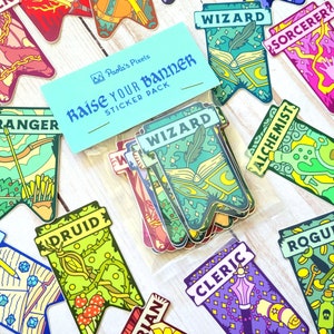 Raise Your Banner Sticker Pack: Dungeons and Dragons Matte Vinyl ...