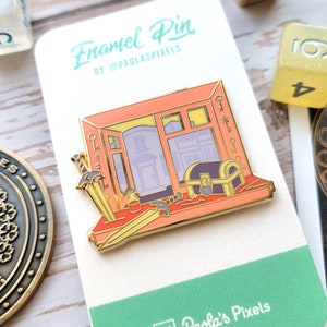 Rogue Window Pin, Dnd Enamel Pin, Tabletop RPG pin, D&D pin