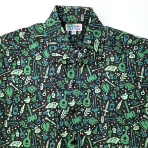 Dungeon Academia Unisex Button Up, Dungeons and Dragons Button Up, DnD Hawaiian Shirt