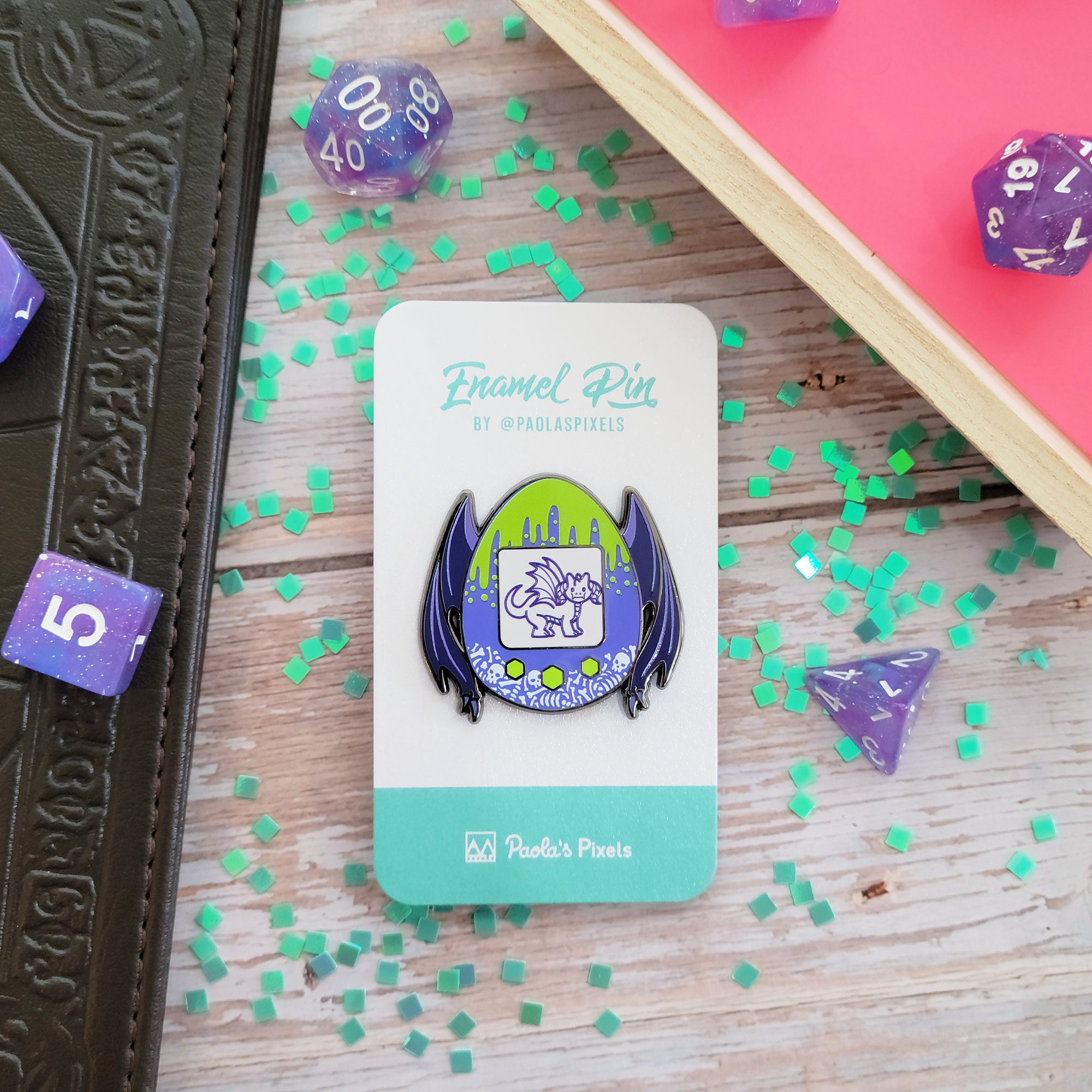 Dragon Tamagotchi Enamel Pin, Dungeons and Dragons Pin, Tabletop RPG ...