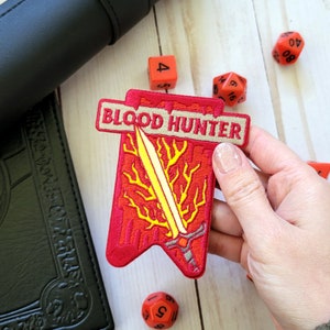 Blood Hunter Banner patch, Dungeons and Dragons patch, DnD patch, Dungeon Master Gift, D&D Blood Hunter patch, Pathfinder patch