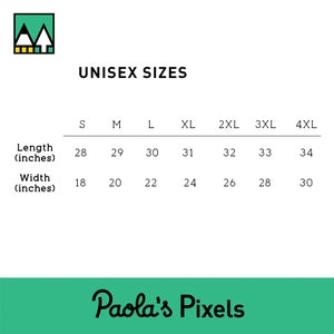 K&ouml;nnte beinhalten: Unisex-Gr&ouml;&szlig;entabelle mit L&auml;ngen- und Breitenma&szlig;en in Zoll f&uuml;r die Gr&ouml;&szlig;en S bis 4XL.