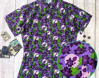 Black Lotus Women's Button Up, Magic The Gathering Button Up, Geeky Button Up