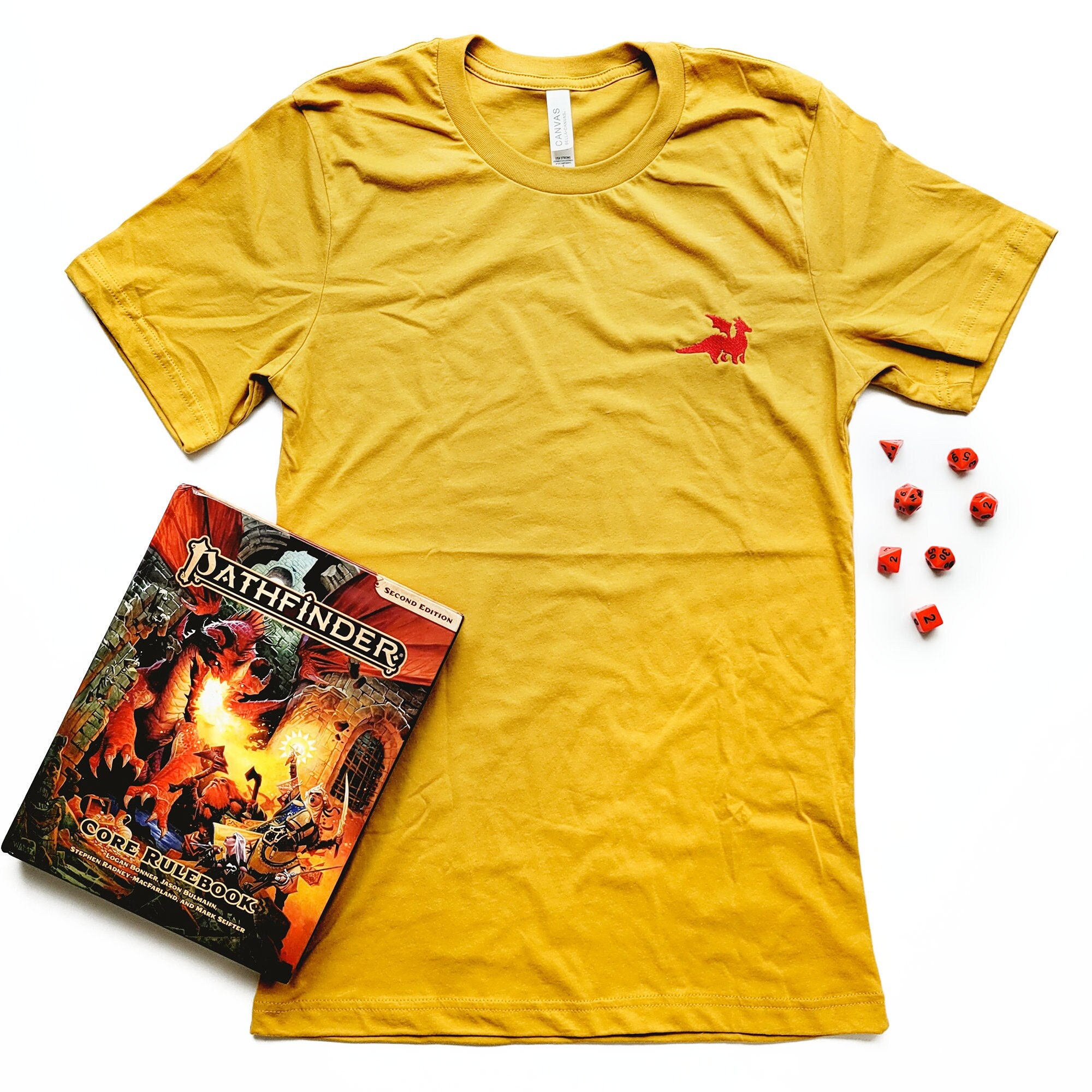 Red Dragon Embroidered Unisex Shirt 
