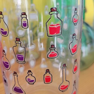 Rainbow Potions Can-shaped Glass: Dungeons and Dragons Drinkware - Etsy