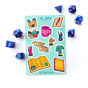 Game Master Sticker Sheet, Dungeons and Dragons sticker sheet, DnD Stickers