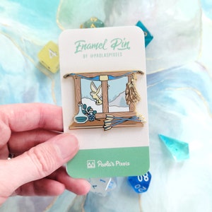 The Ranger Window Pin, Dnd Enamel Pin, Tabletop RPG pin, D&D pin