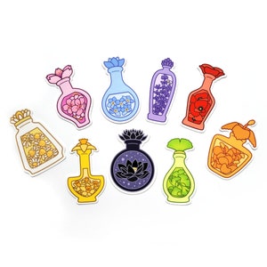 Blossomancy Sticker Pack, Dungeons and Dragons 9 stickers, Geeky Water Bottle Stickers, DnD stickers