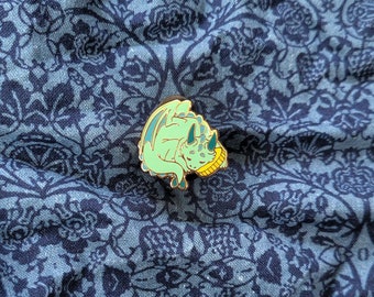 Blue Dragon Mini Pin, Dungeons and Dragons Mini Pin, D&D Wizard Enamel Pin