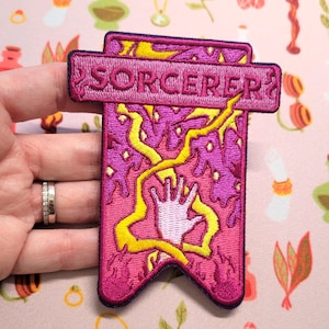 Seconds Sale! Sorcerer Banner patch, Dungeons and Dragons patch, DnD patch, Dungeon Master Gift, D&D Sorcerer patch, Pathfinder patch