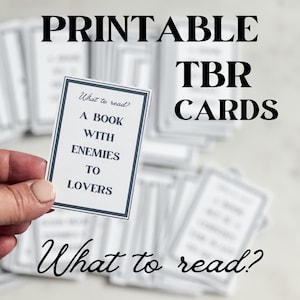 Wat te lezen? TBR-kaarten PRINTBARE pdf met 100+ prompts om je te helpen bij het kiezen van je volgende boek!