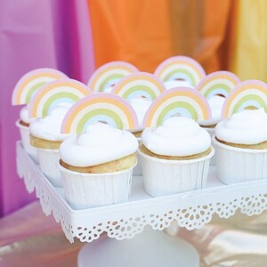 Rainbow Cupcake/treat Topper Printable - Etsy