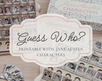 Jeu de personnages Jane Austen PDF imprimable
