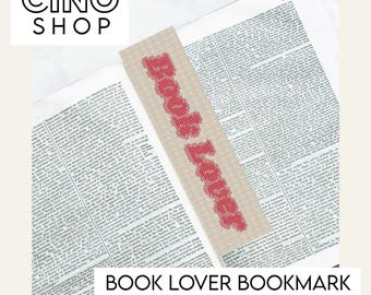 Book Lovers Bookmark Cross Stitch PDF PATTERN