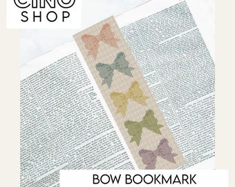 Bow Bookmark Cross Stitch PDF PATTERN