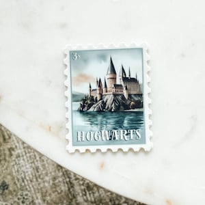 Wizard & Magical Castle Vinyl Sticker – Fantasy Stamp Decal | Gift for Readers and Wizards 2x1.5”