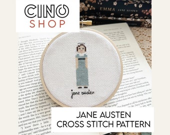 Jane Austen Cross Stitch  PDF PATTERN