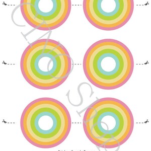 Rainbow Cupcake/treat Topper Printable - Etsy
