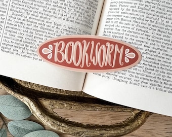 Bookworm Sticker | Waterproof Vinyl Decal for Book Lovers