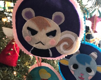 Arte in feltro di Marshall Animal Crossing, ornamento da appendere, arazzo da parete disegnato a mano, decorazione decorativa New Horizons, Pocket Camp, New Leaf