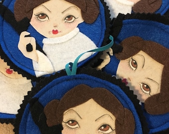 Star Wars Princess Leia Organa Ornament, Wall Hanging, Patch, Accessory