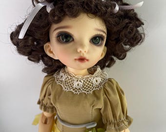 Muñeca LittleFee Ante bjd con atuendo y 3 placas faciales adicionales, maquillaje de Flora
