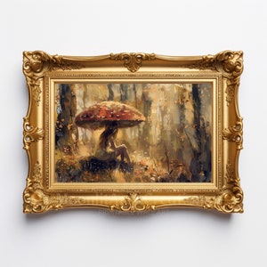 Enchanted Forest Fairy Print | Cottagecore Wall Art | Fantasy Decor | Ethereal Nature Poster